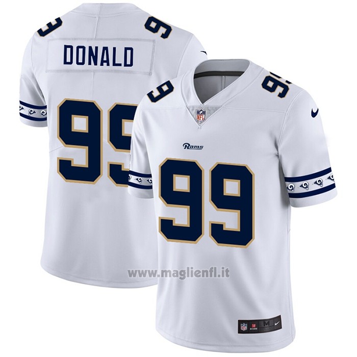 Maglia NFL Limited Los Angeles Rams Donald Team Logo Fashion Bianco
